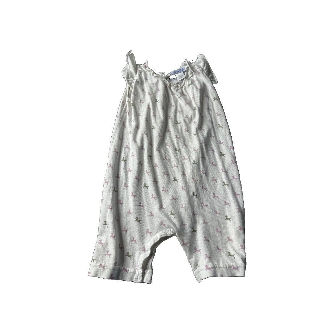 Feather Baby Girls White | Horses Pajamas Size: 18-24 months White | Horses