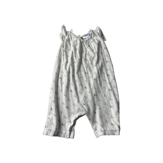 Feather Baby Girls White | Horses Pajamas Size: 18-24 months White | Horses