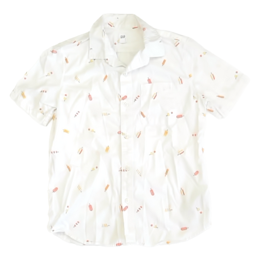 Gap Boys White | Ice Pop Button Down Short Sleeve Size: L (10) White | Ice Pop