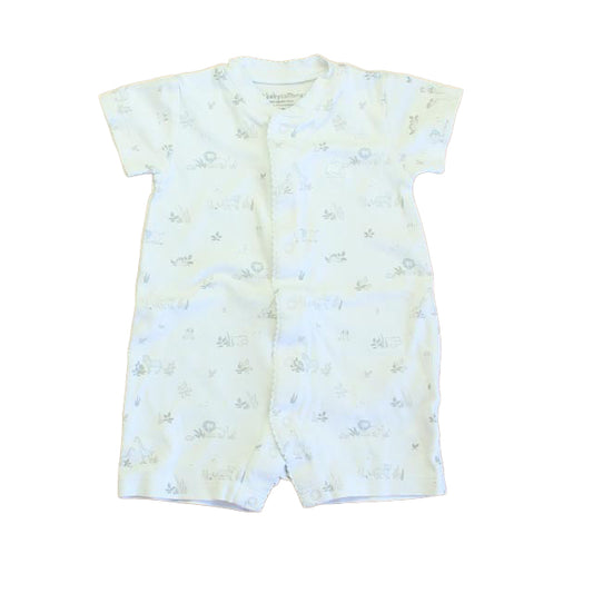 Baby Cottons Boys White Jungle Romper Size: 3 Months