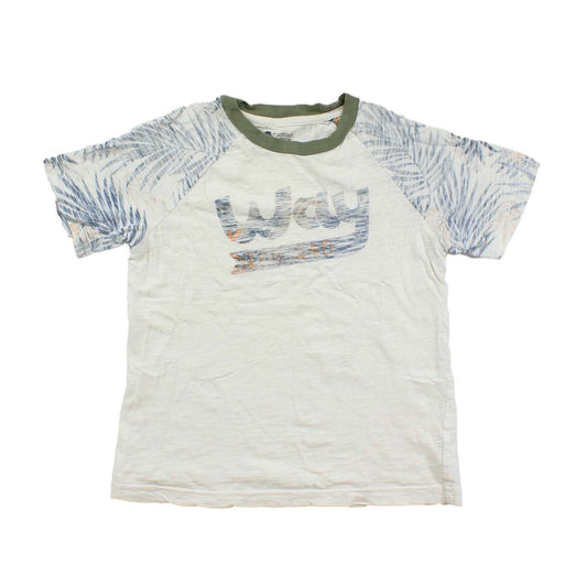 Tucker + Tate Boys White | Leaves | Way Too Rad T-Shirt Size: 6 Years