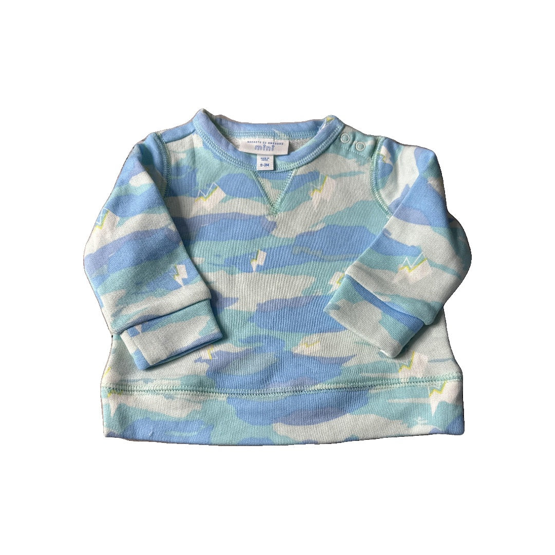 Rockets of Awesome Unisex White | Light Blue | Blue Sweater Size: 3-6 months White | Light Blue | Blue