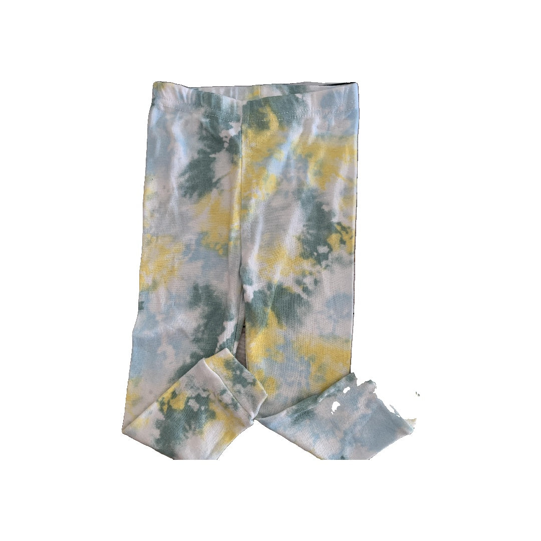Cutie Pie Dreamers Girls White | Light Blue | light green | Tie Dye Pajamas Size: 24 months White | Light Blue | light green | Tie Dye