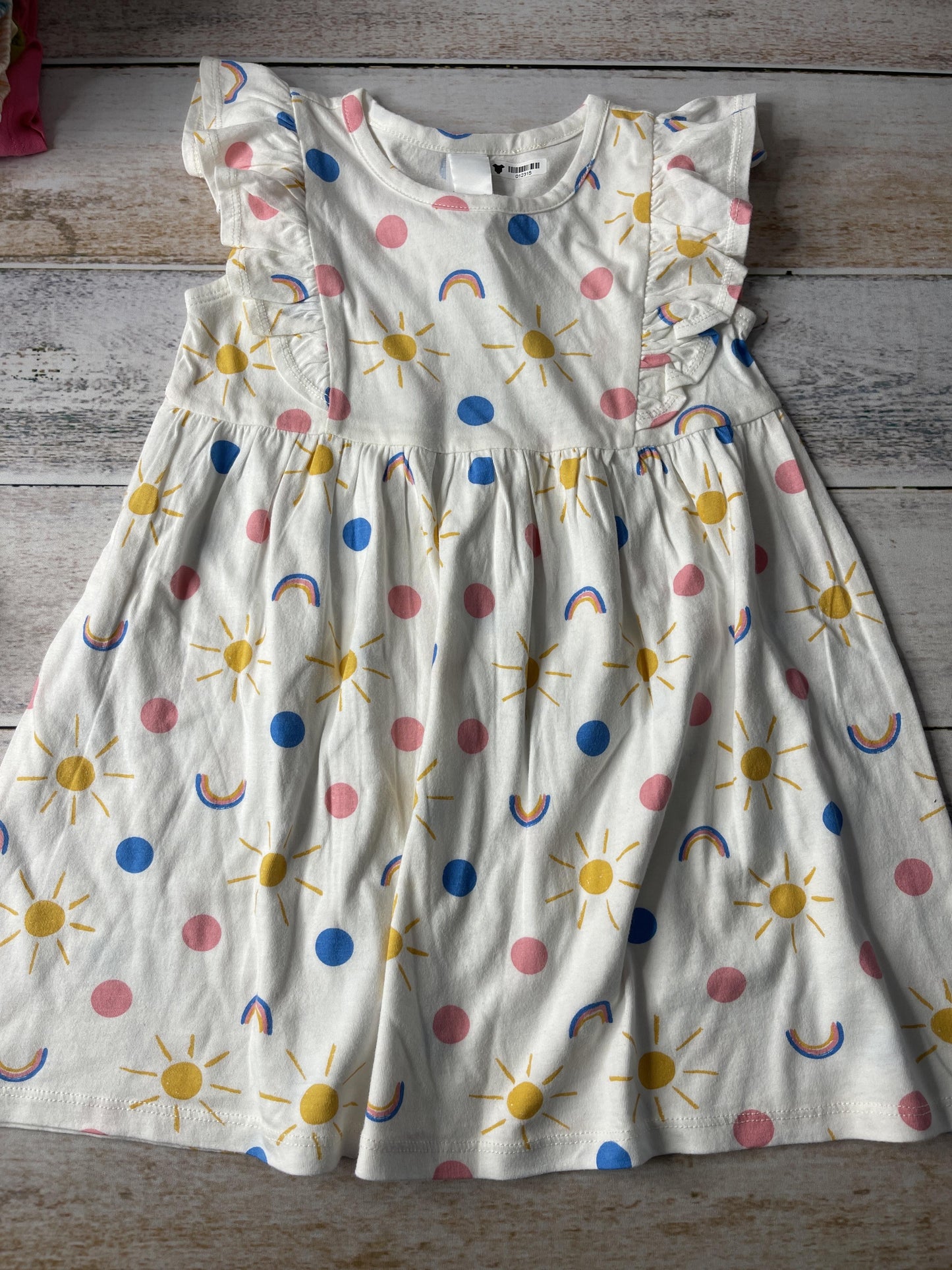 Harper Canyon Girls White | Light Blue | pink | Yellow Dress Size: 3T White | Light Blue | pink | Yellow