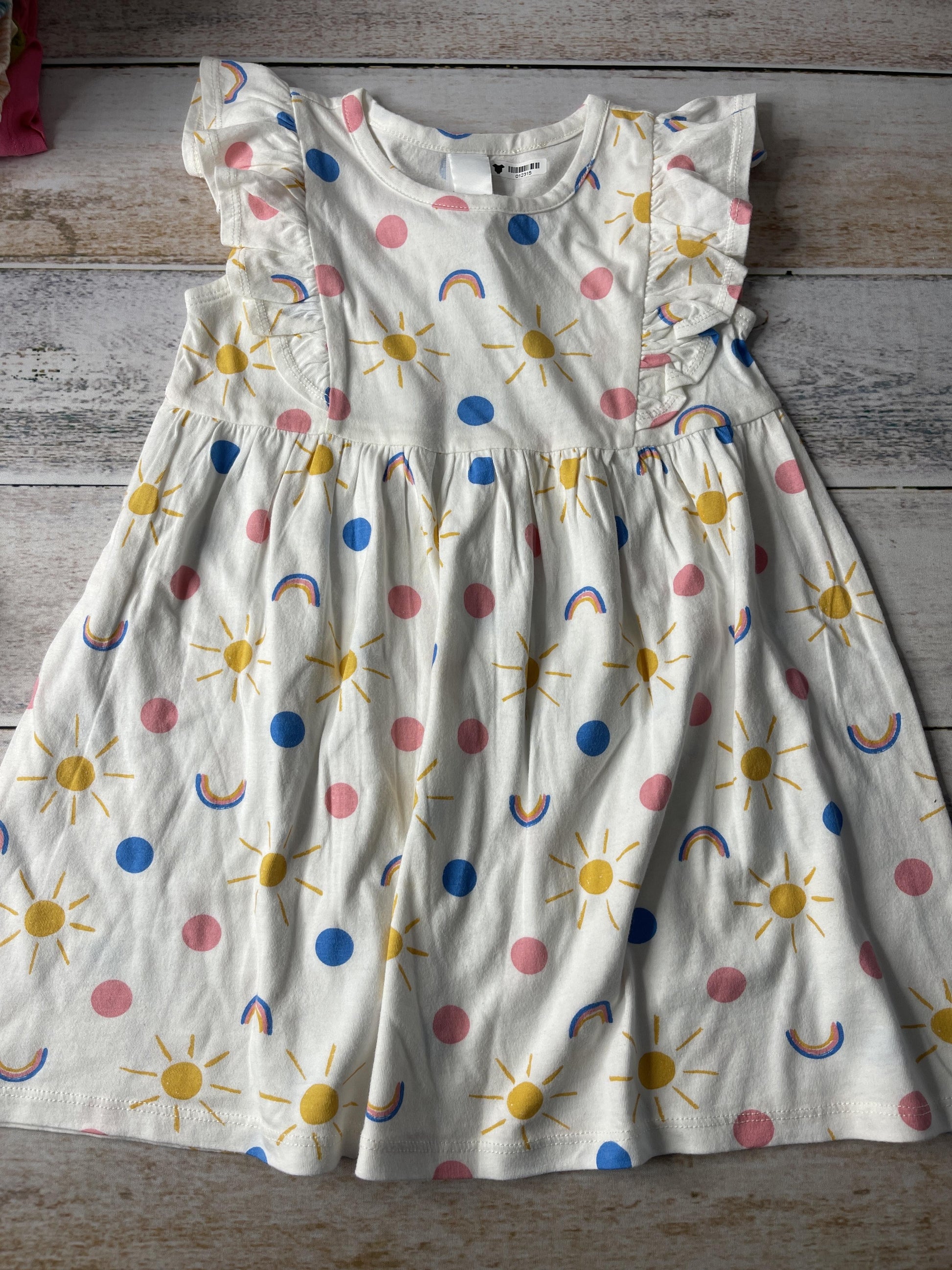 Harper Canyon Girls White | Light Blue | pink | Yellow Dress Size: 3T White | Light Blue | pink | Yellow