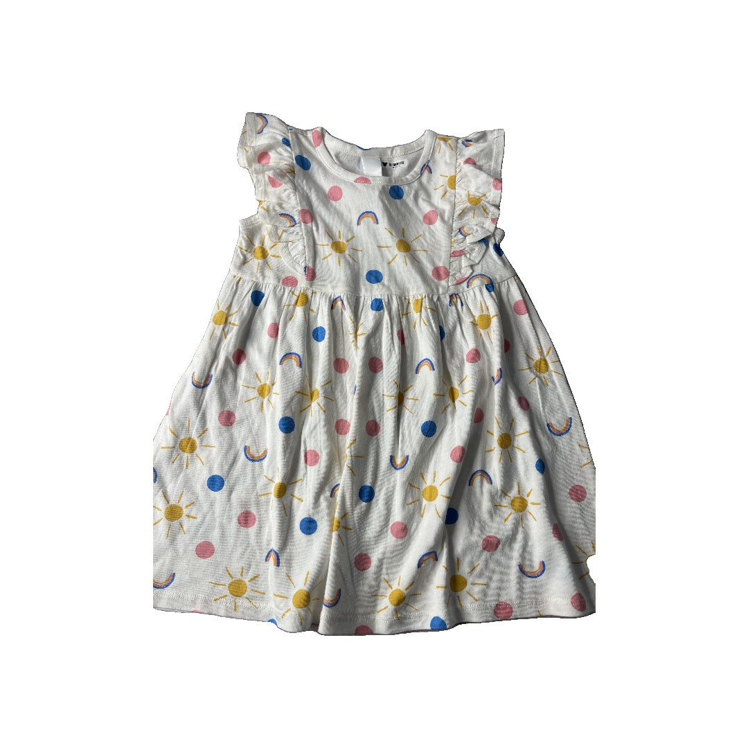 Harper Canyon Girls White | Light Blue | pink | Yellow Dress Size: 3T White | Light Blue | pink | Yellow