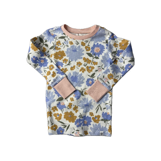 Honest Co Girls White | Light Blue | pink Pajamas Size: 3T White | Light Blue | pink