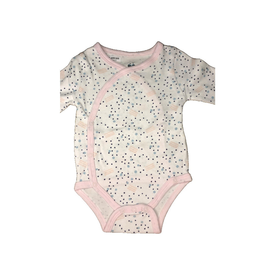 asher and olivia Girls White | Light Blue | pink Onesie Size: 3-6 months White | Light Blue | pink