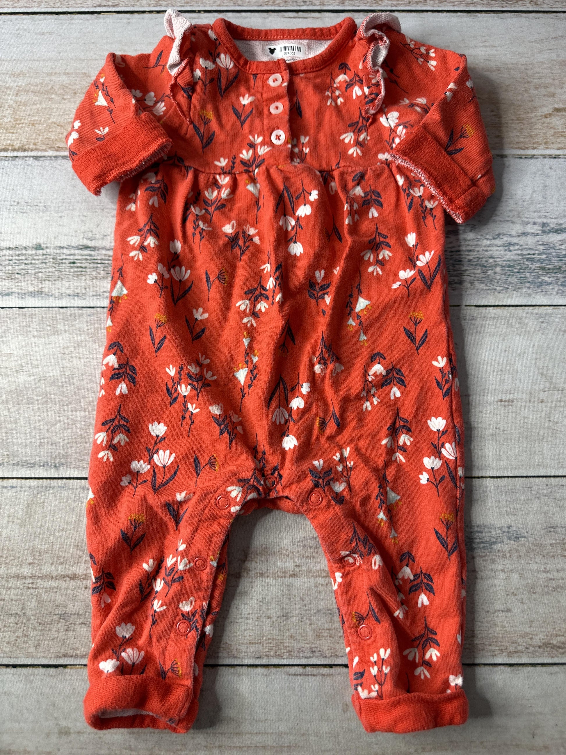 Carters Girls White | Light Blue | Red Long Sleeve Outfit Size: 3-6 months White | Light Blue | Red