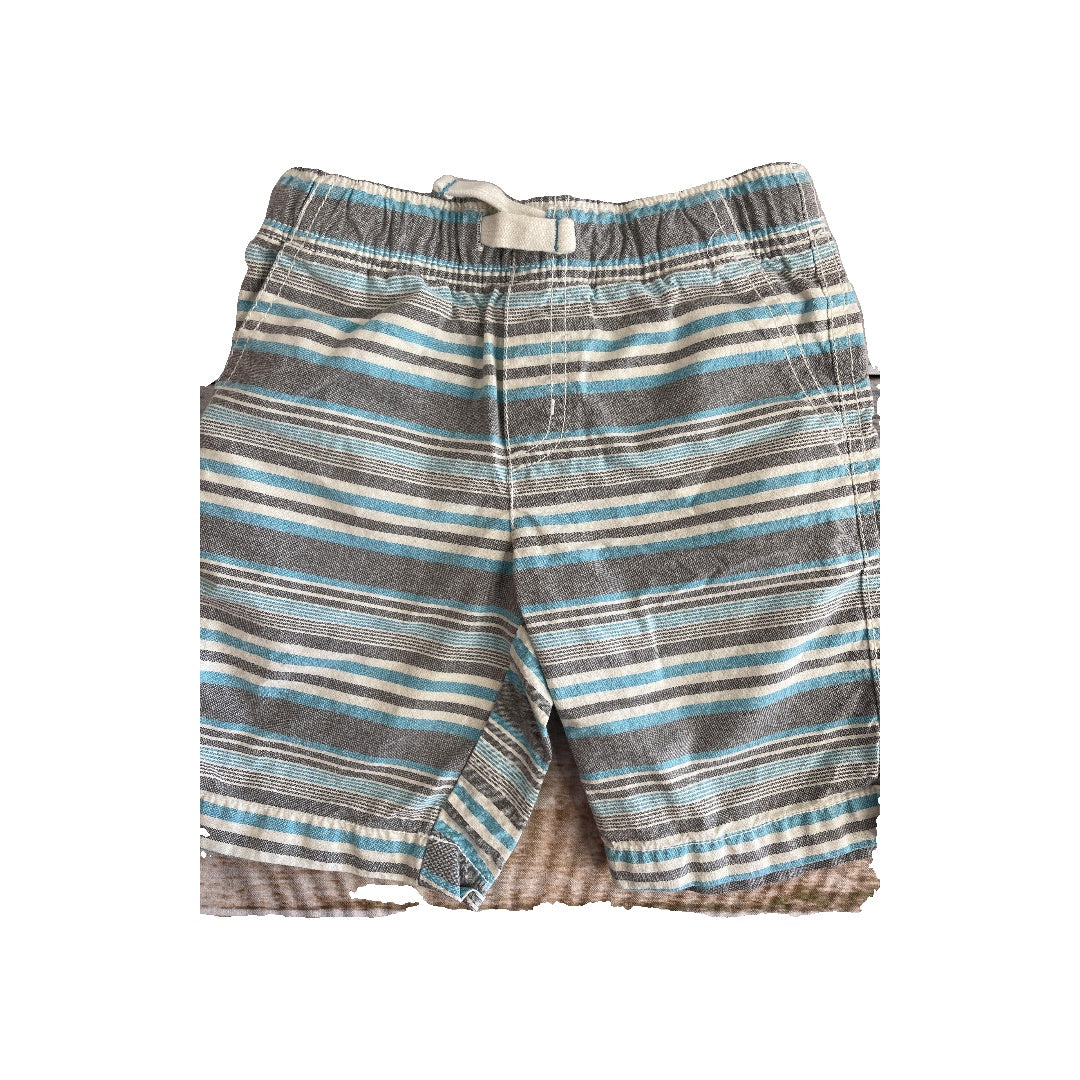 Gymboree Boys White | Light Blue | Stripe Shorts Size: 3T White | Light Blue | Stripe