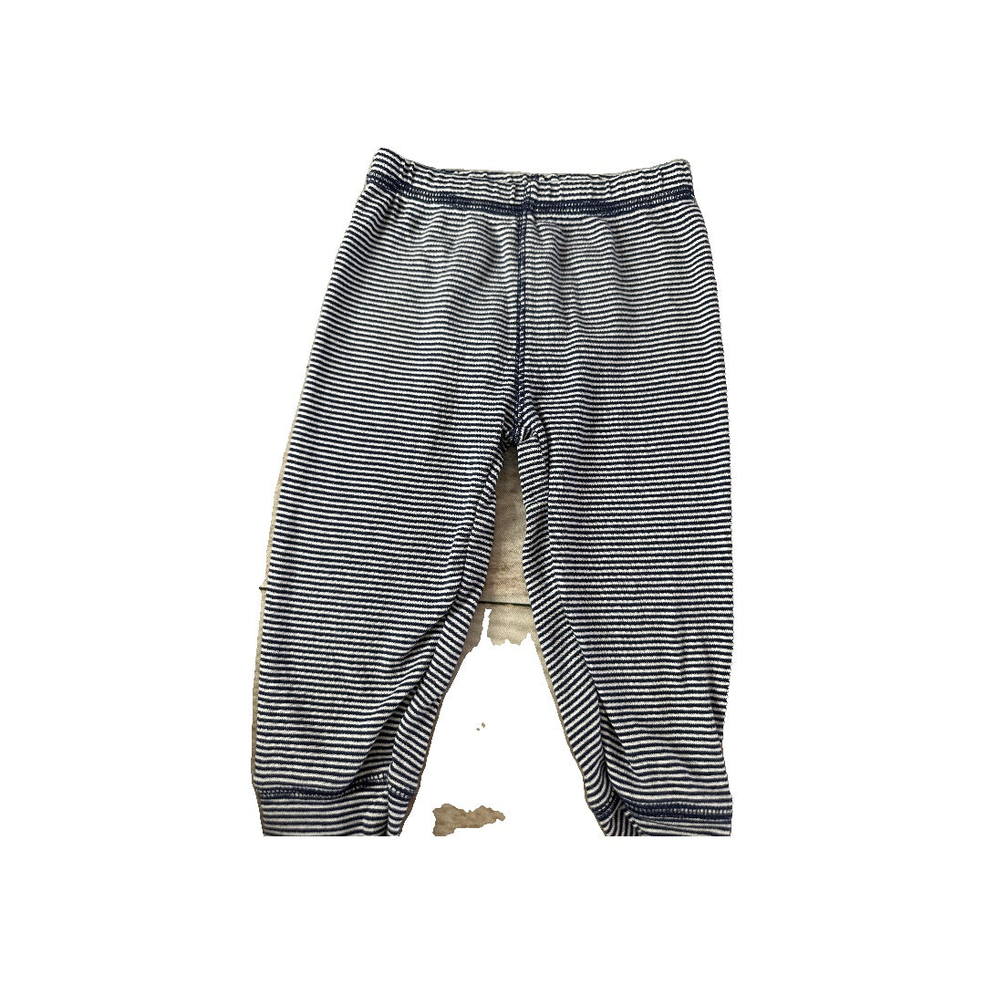 Carters Unisex White | Light Blue | Stripe Pants Size: 12 months White | Light Blue | Stripe