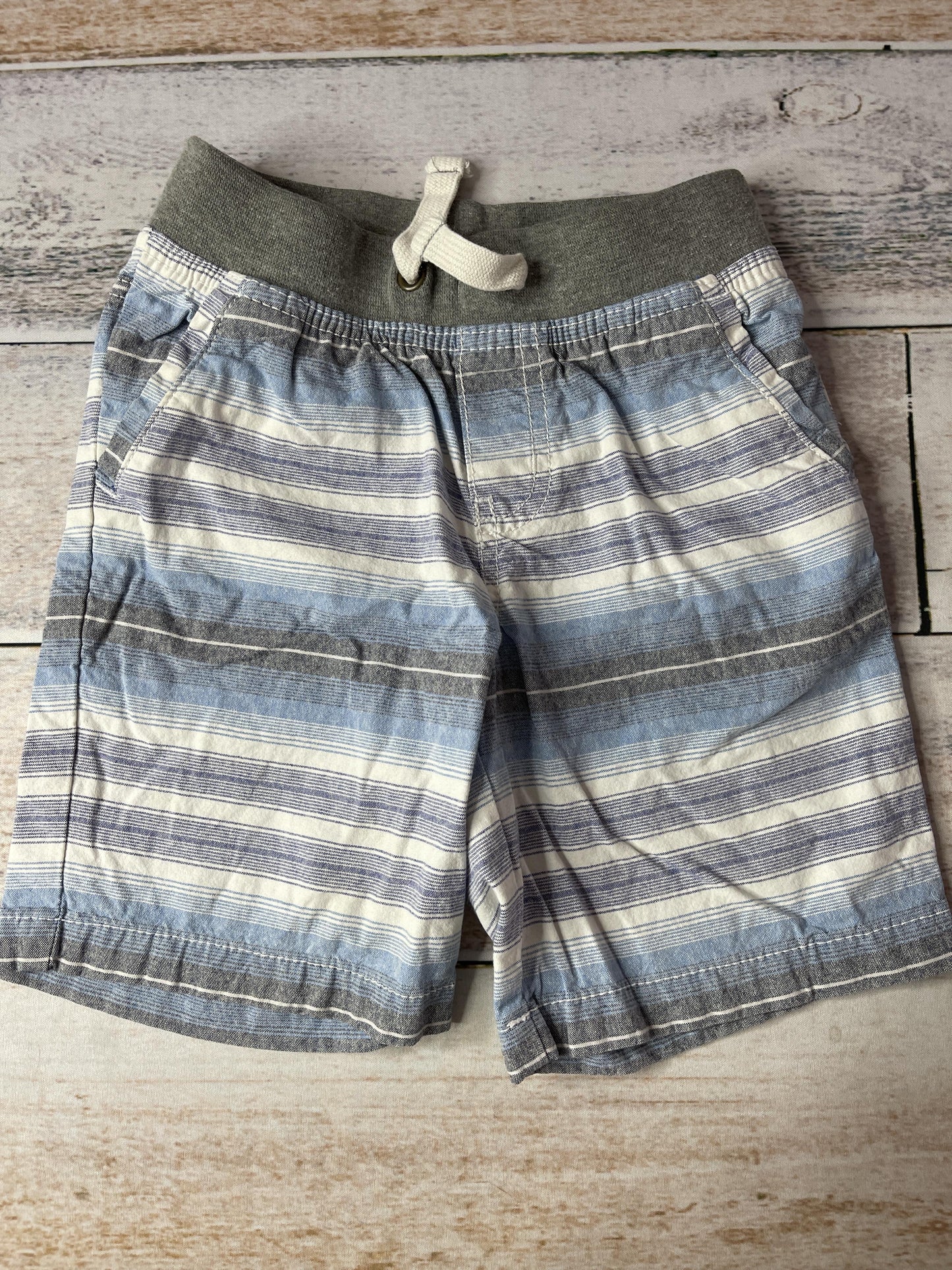 cherokee Boys White | Light Blue | Stripe Shorts Size: 4T White | Light Blue | Stripe