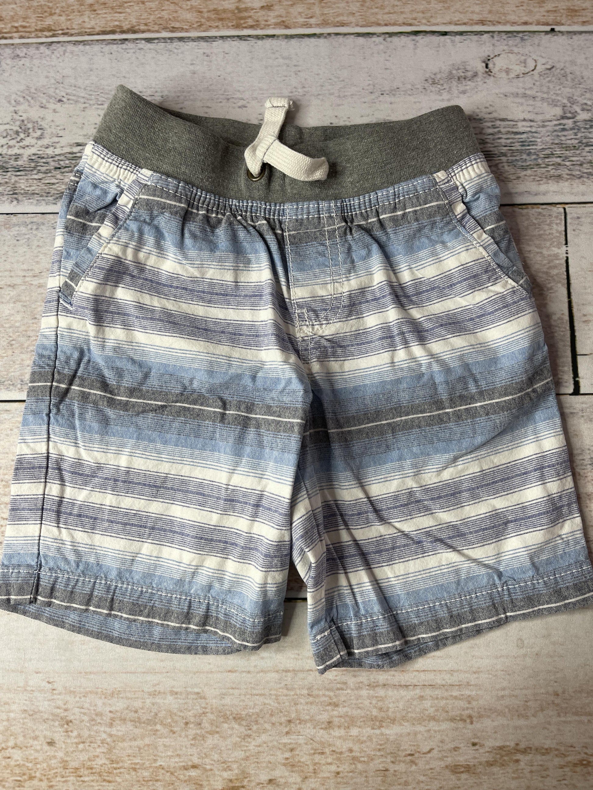 cherokee Boys White | Light Blue | Stripe Shorts Size: 4T White | Light Blue | Stripe