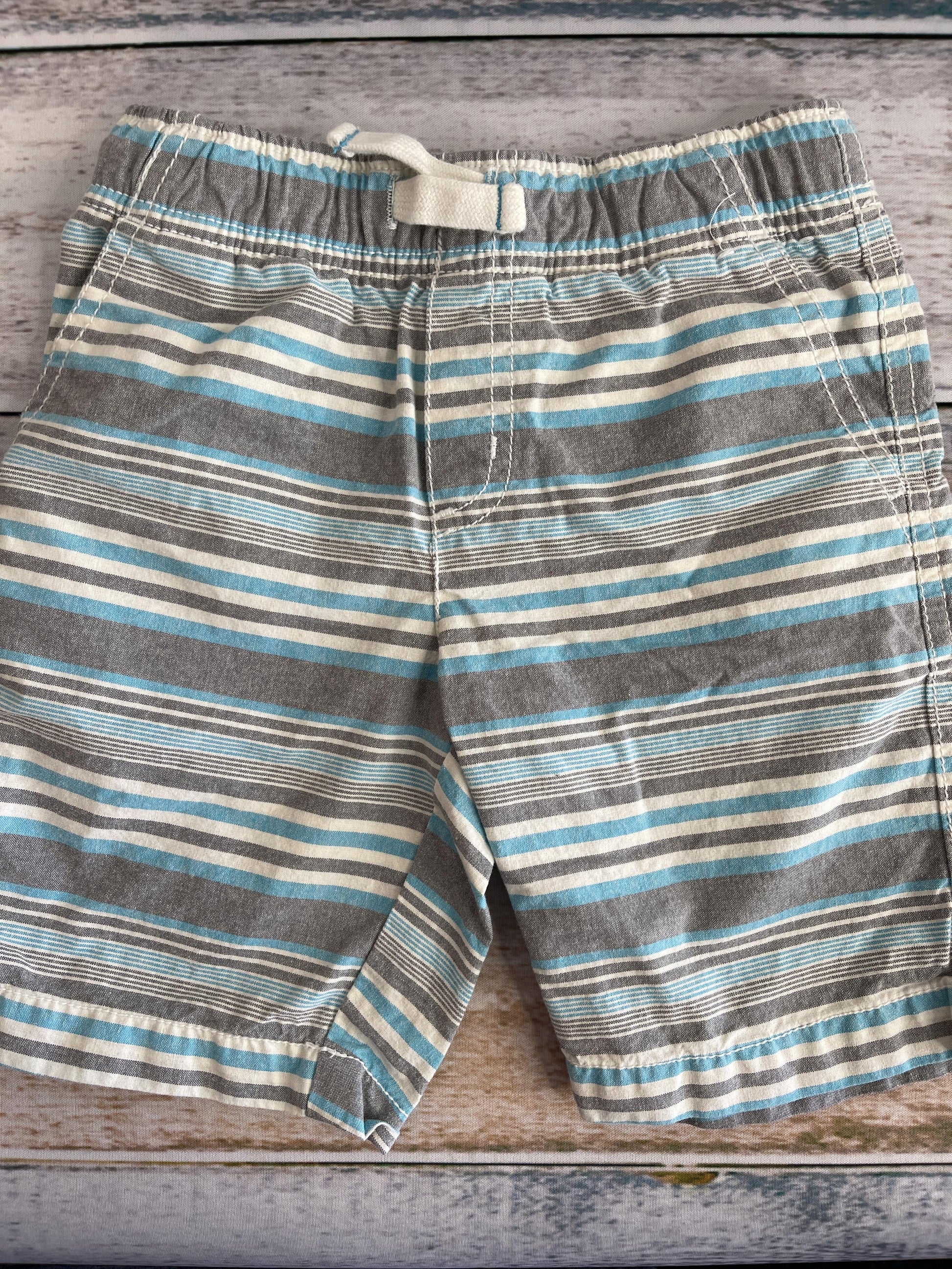 Gymboree Boys White | Light Blue | Stripe Shorts Size: 3T White | Light Blue | Stripe