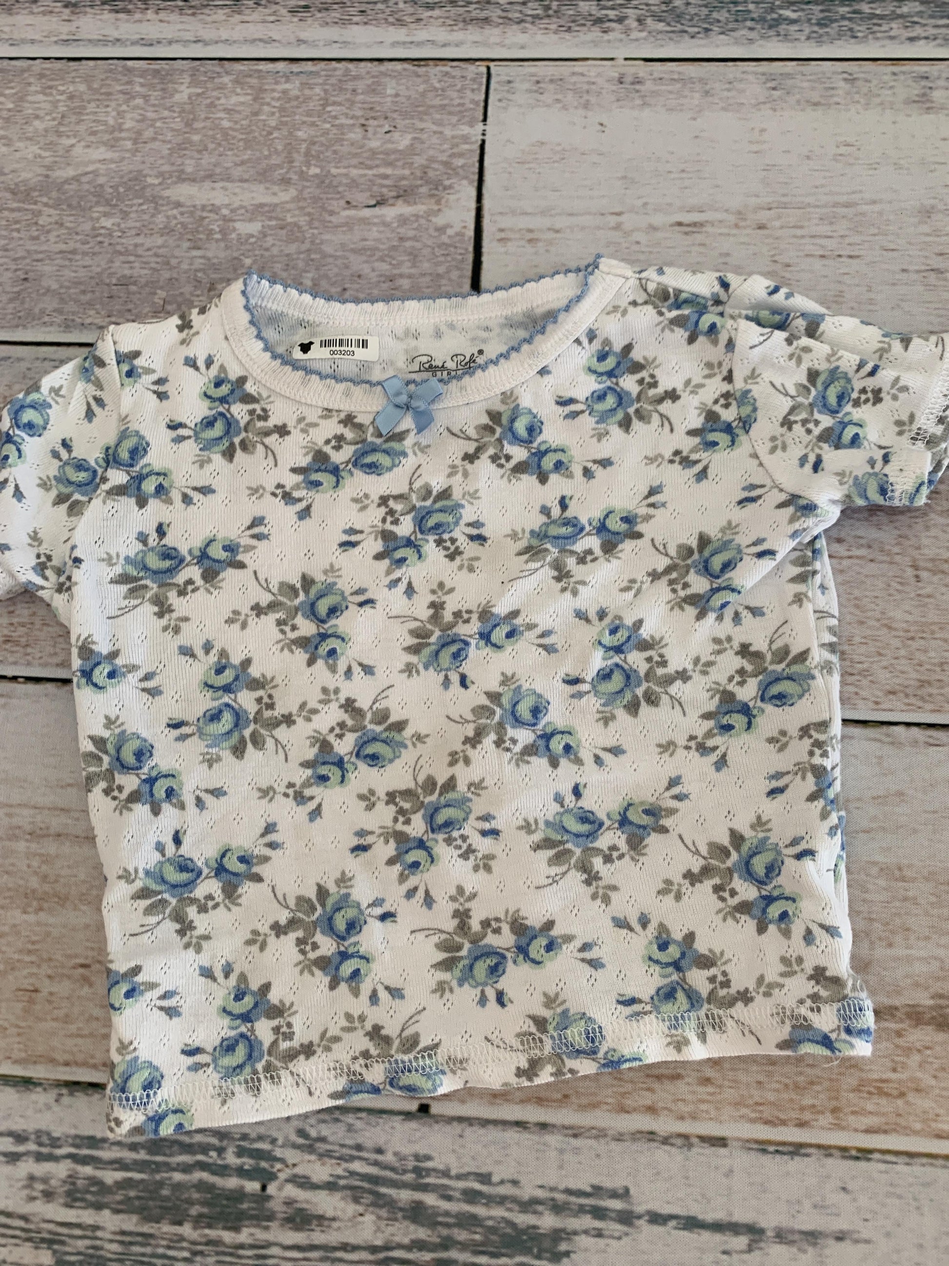 Rene Rofe Girls White | Light Blue | Teal Pajamas Size: 18 months White | Light Blue | Teal