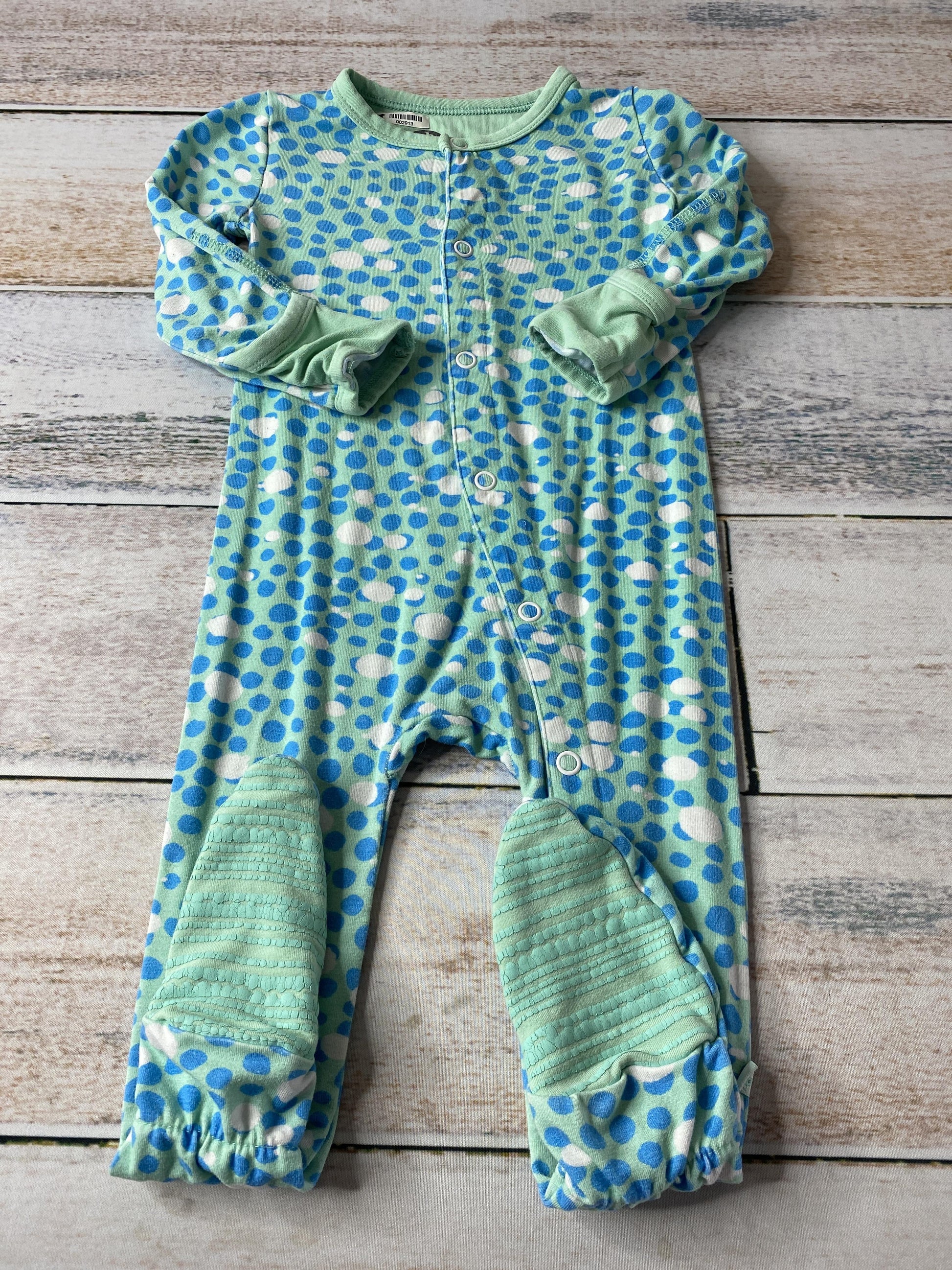 Clover Baby & Kids Unisex White | Light Blue | Turquoise Pajamas Size: 6-12 months White | Light Blue | Turquoise