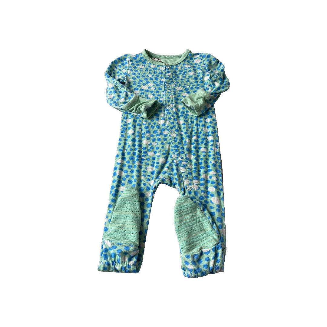 Clover Baby & Kids Unisex White | Light Blue | Turquoise Pajamas Size: 6-12 months White | Light Blue | Turquoise