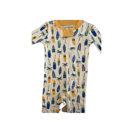 Burt's Bees Unisex White | Light Blue | Yellow Pajamas Size: 12 months White | Light Blue | Yellow