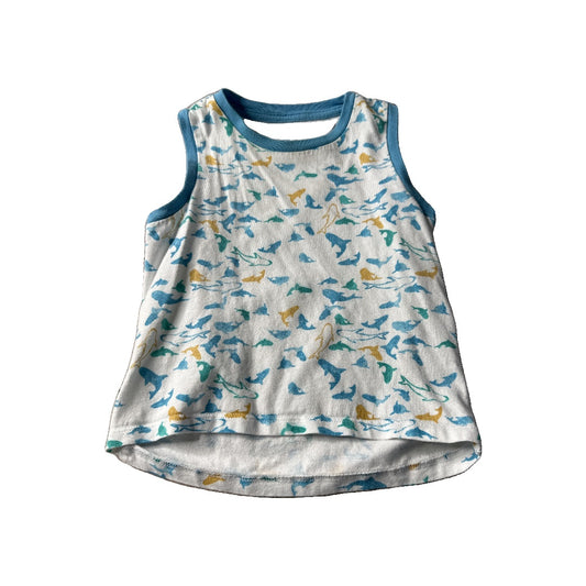 Burt's Bees Boys White | Light Blue | Yellow Tank Top Size: 24 months White | Light Blue | Yellow
