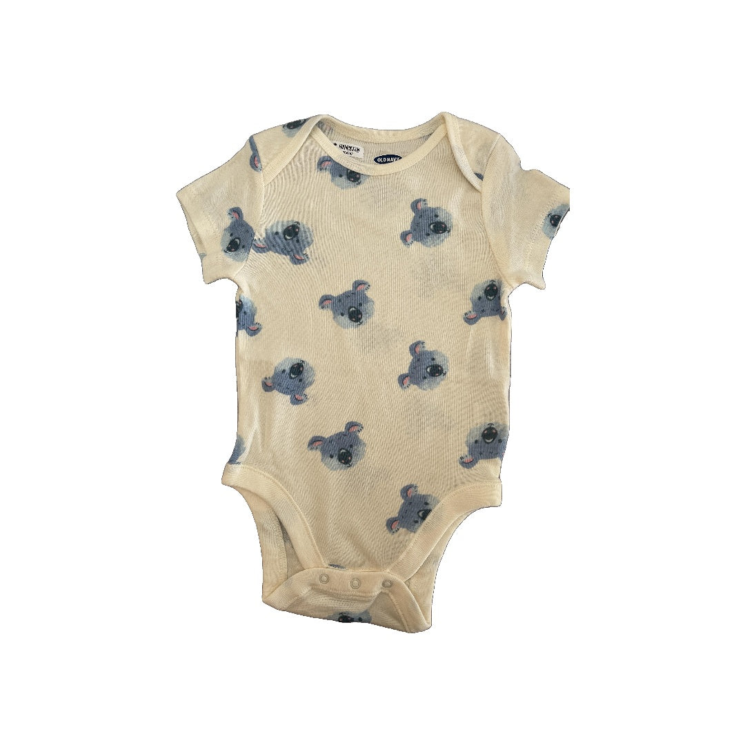 Old Navy Unisex White | Light Blue Onesie Size: 6-12 months White | Light Blue