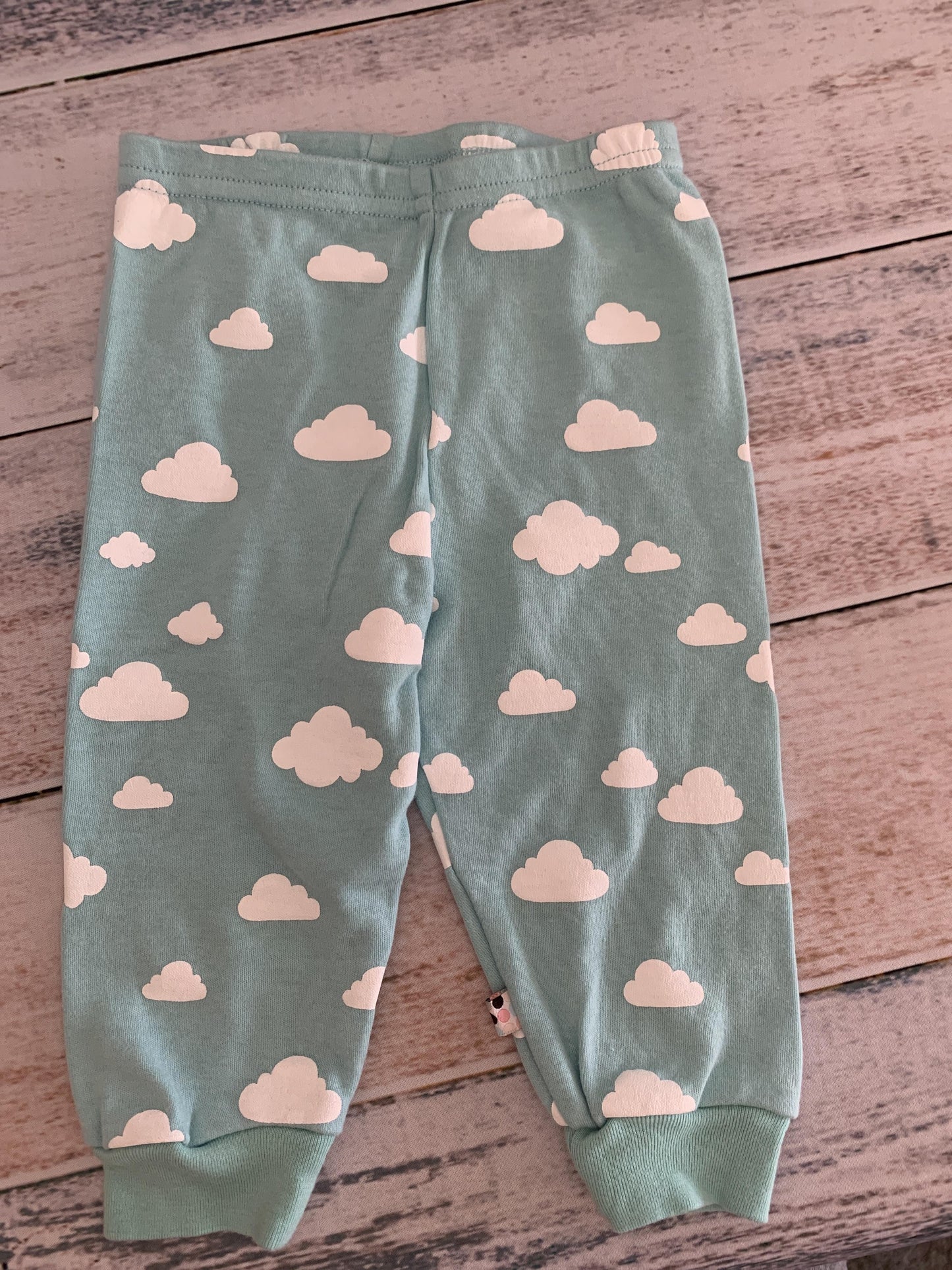 Babysoy Unisex White | Light Blue Pajamas Size: 12 months White | Light Blue