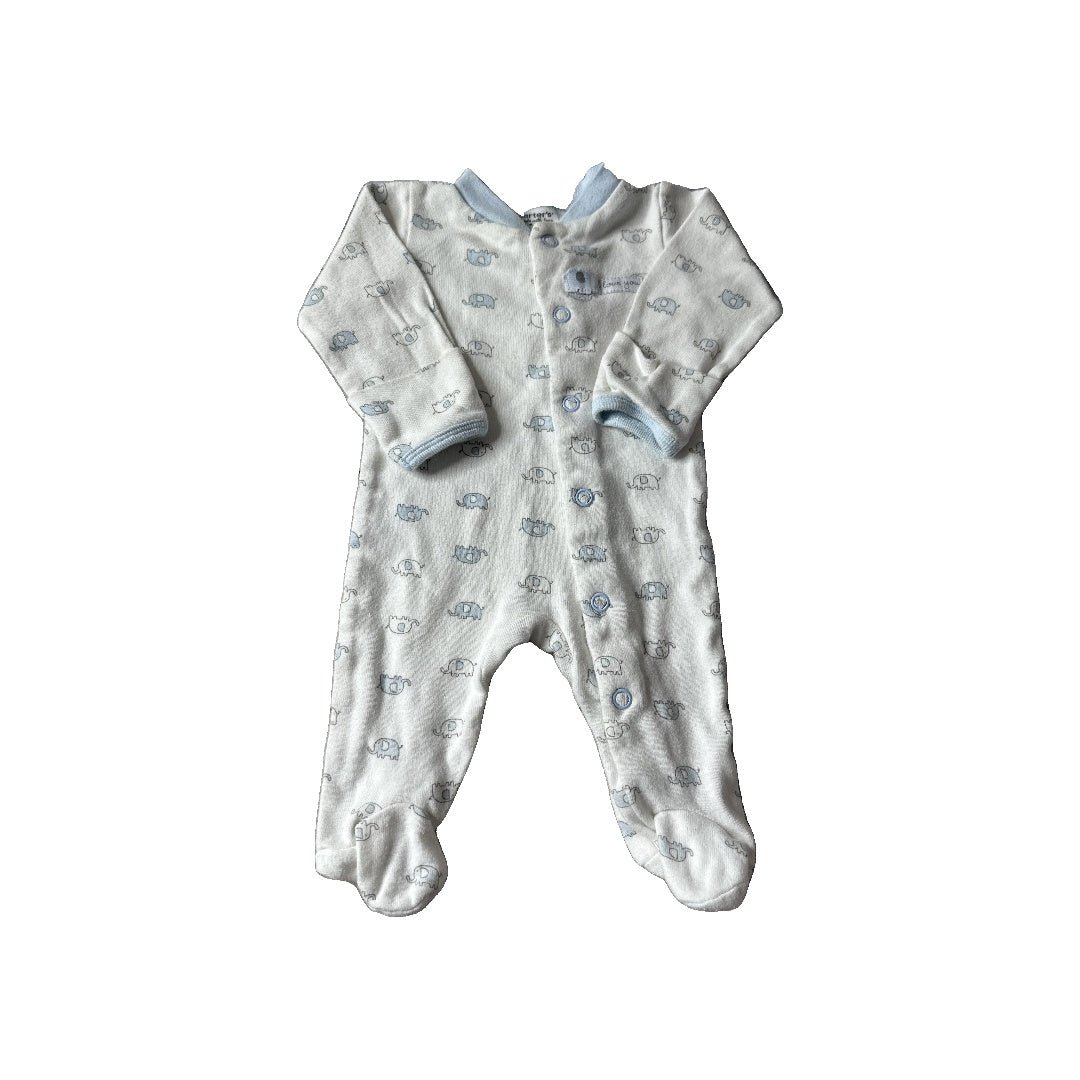 Carters Boys White | Light Blue Pajamas Size: Newborn White | Light Blue