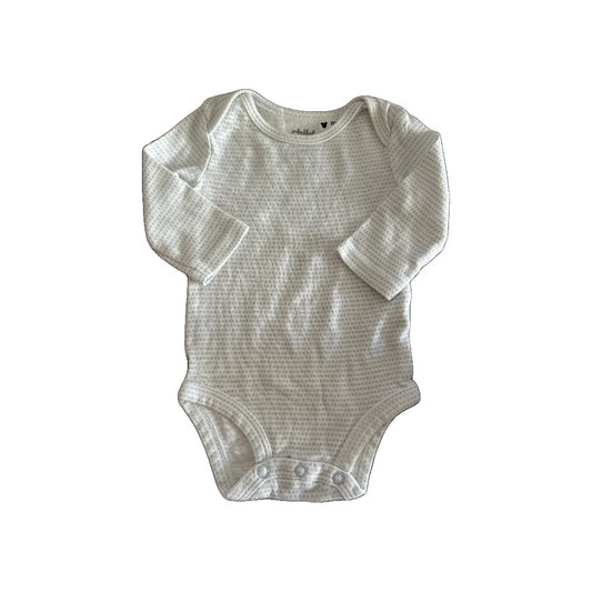 Child of Mine Unisex White | Light Blue Onesie Size: 0-3 months White | Light Blue