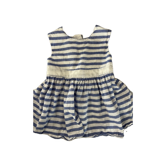 KoalaKids Girls White | Light Blue Dress Size: 9-12 Months White | Light Blue
