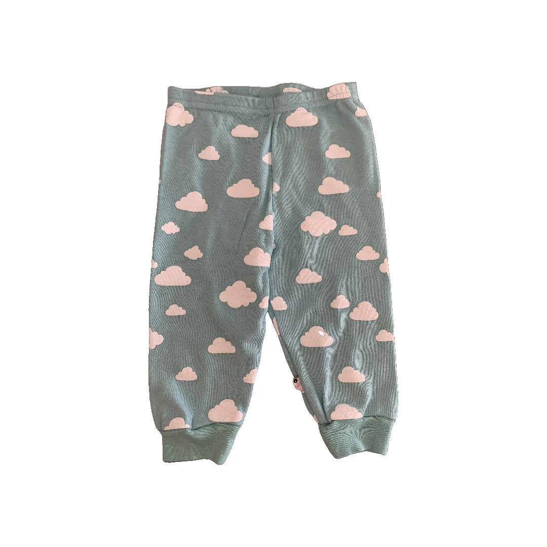 Babysoy Unisex White | Light Blue Pajamas Size: 12 months White | Light Blue