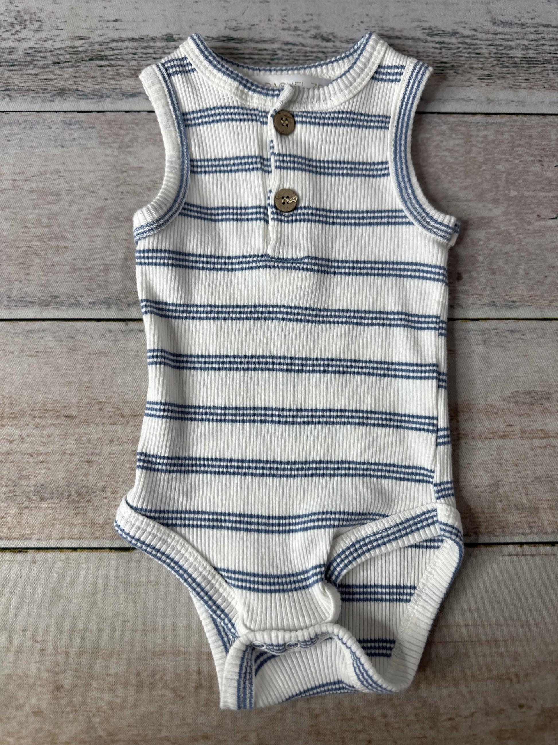 Rachel Zoe Unisex White | Light Blue Tank Top Size: 6-9 months White | Light Blue