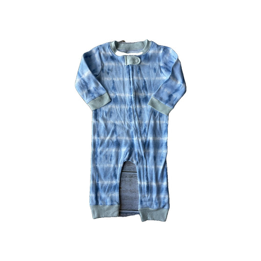 Burt's Bees Unisex White | Light Blue Pajamas Size: 3-6 months White | Light Blue