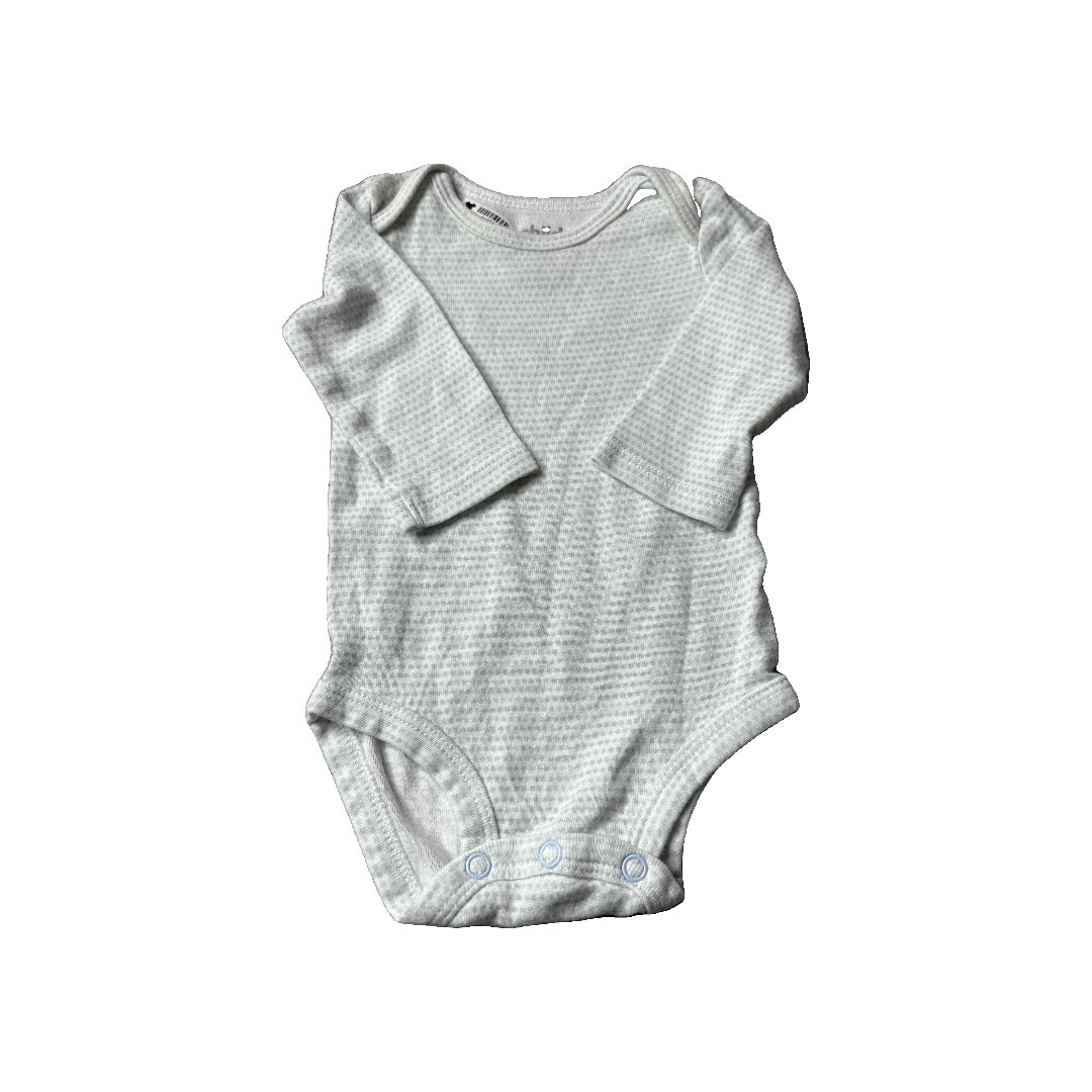 Boys White | Light Blue Onesie Size: 0-3 months White | Light Blue