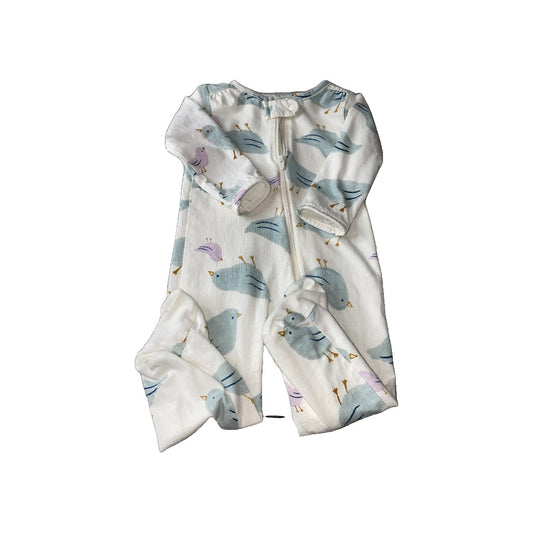 Carters Girls White | Light Blue Pajamas Size: 9 months White | Light Blue