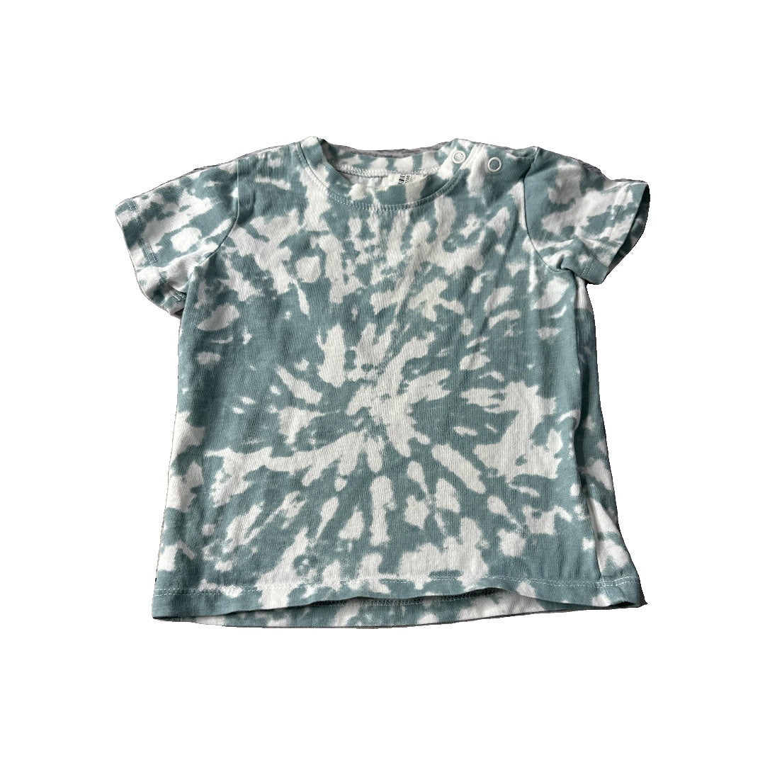 H&M Unisex White | Light Blue T-Shirt Size: 9 months White | Light Blue