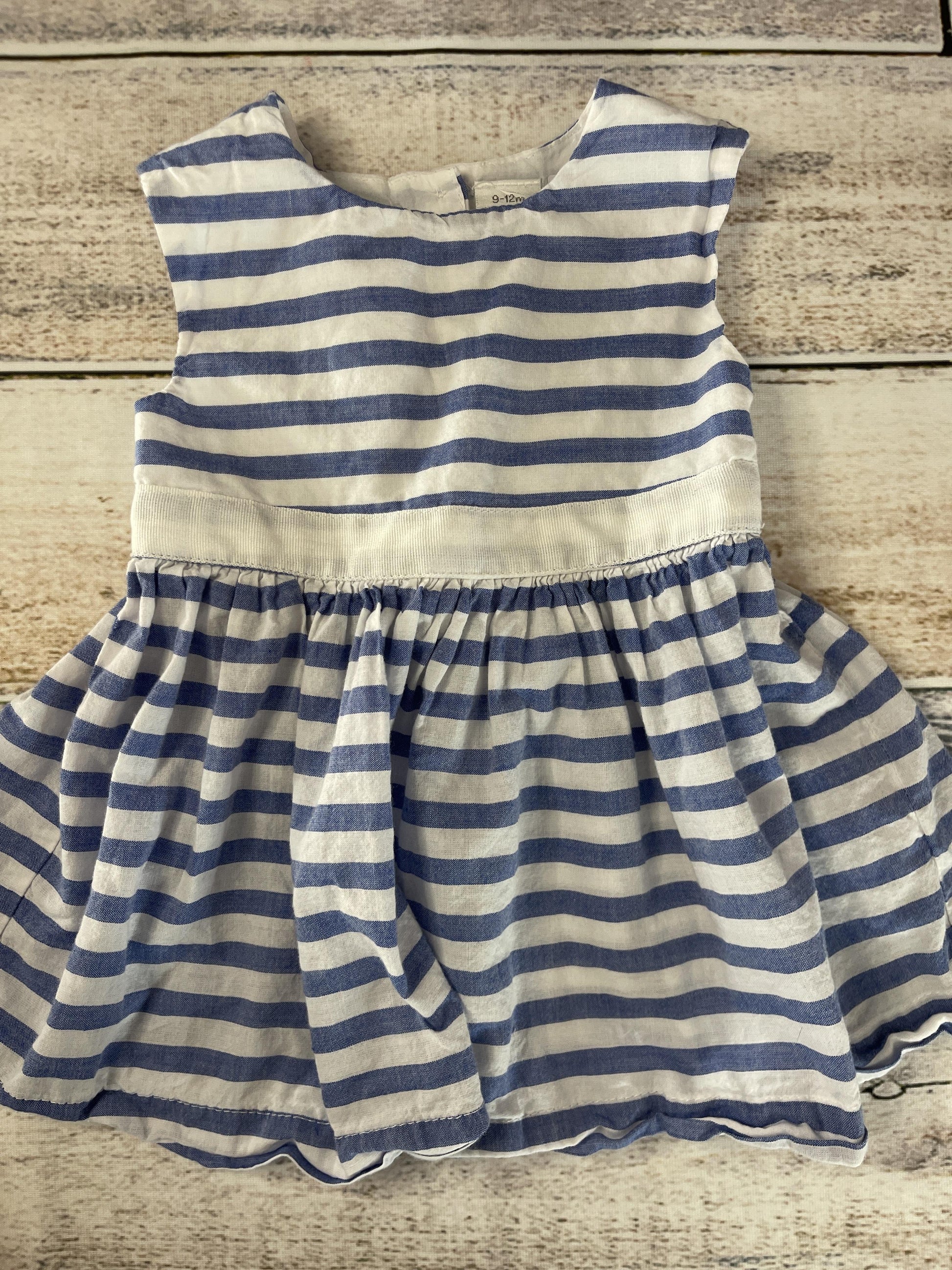 KoalaKids Girls White | Light Blue Dress Size: 9-12 Months White | Light Blue