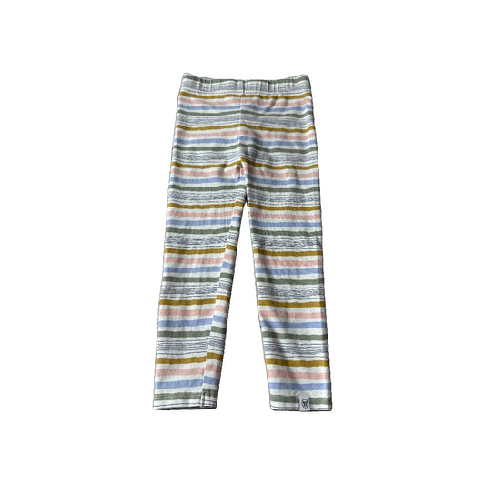 Honest Co Girls White | light green | Light Blue | pink | Yellow | Stripe Pants Size: 4T White | light green | Light Blue | pink | Yellow | Stripe