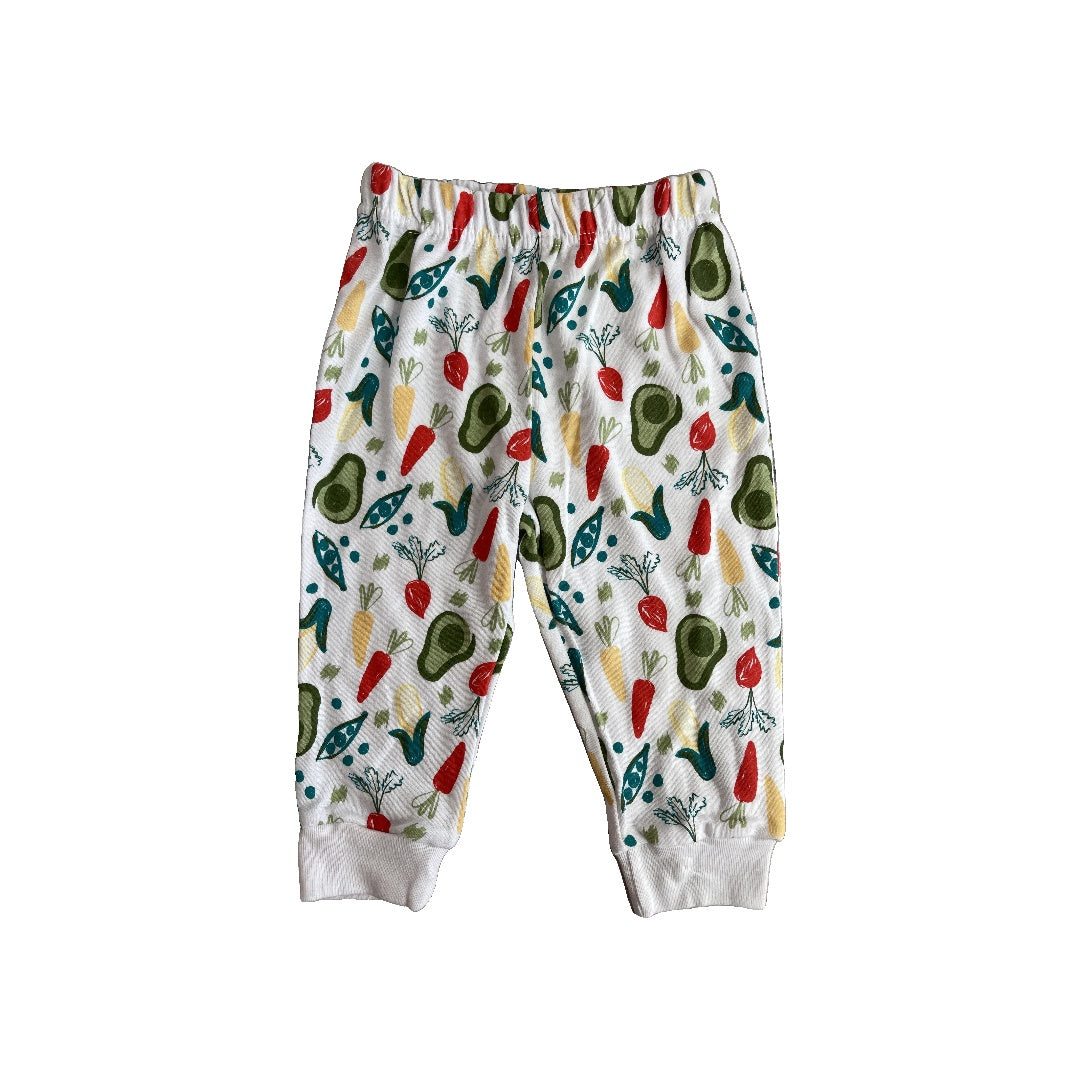 Chick Pea Unisex White | light green | Light Blue | Red Pants Size: 6-9 months White | light green | Light Blue | Red