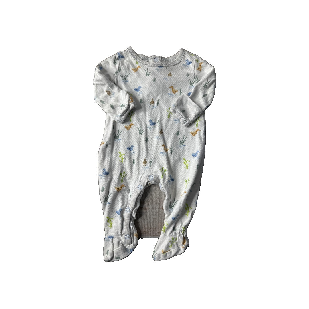 Burt's Bees Unisex White | light green | Light Blue | Yellow Pajamas Size: Newborn White | light green | Light Blue | Yellow
