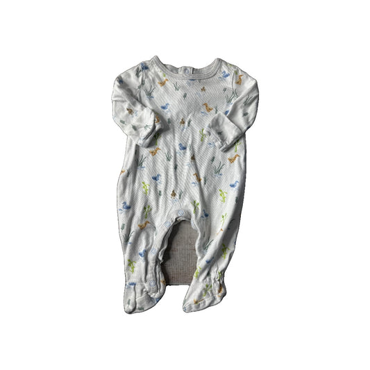 Burt's Bees Unisex White | light green | Light Blue | Yellow Pajamas Size: Newborn White | light green | Light Blue | Yellow