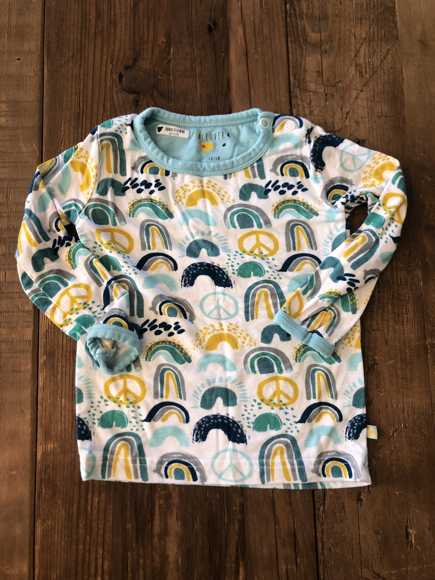 Clover Baby & Kids Boys White | light green | Light Blue Pajamas Size: 12-18 months White | light green | Light Blue