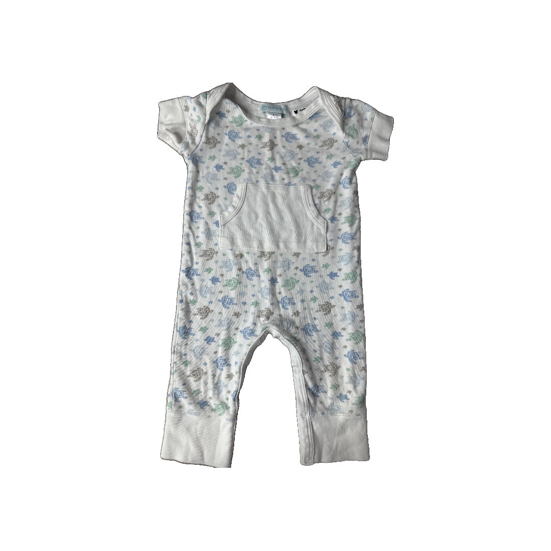 Feather Baby Unisex White | light green | Light Blue Romper Size: 6-9 months White | light green | Light Blue
