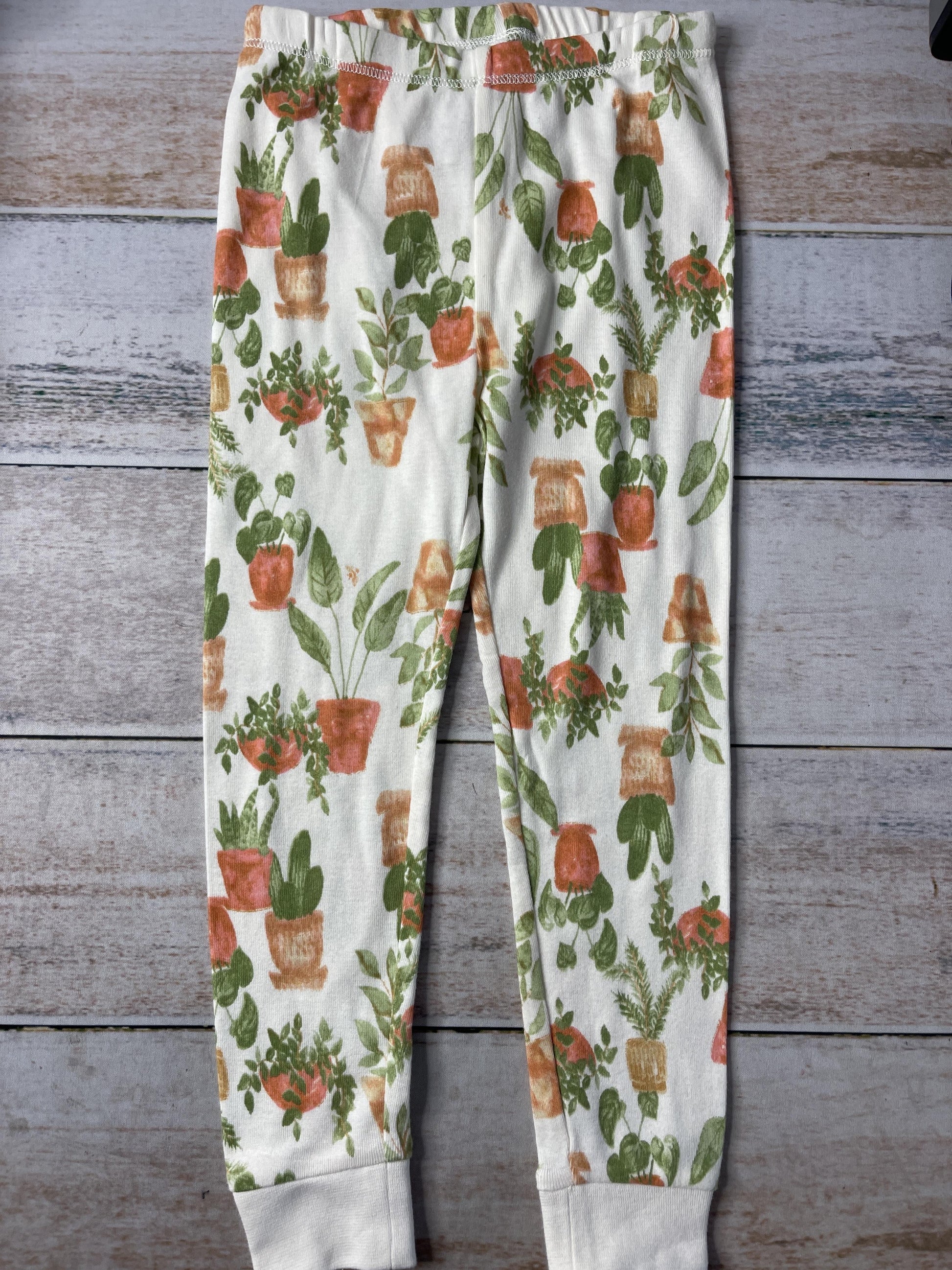 Burt's Bees Unisex White | light green | orange Pajamas Size: 3T White | light green | orange