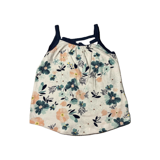 Honest co Girls White | light green | pink | Pink floral Tank Top Size: 3T White | light green | pink | Pink floral