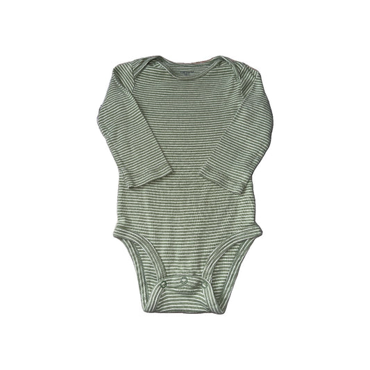 Carters Unisex White | light green | Striped Onesie Size: 18 months White | light green | Striped