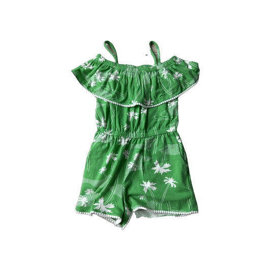 Harper Canyon Girls White | light green Romper Size: 3T White | light green