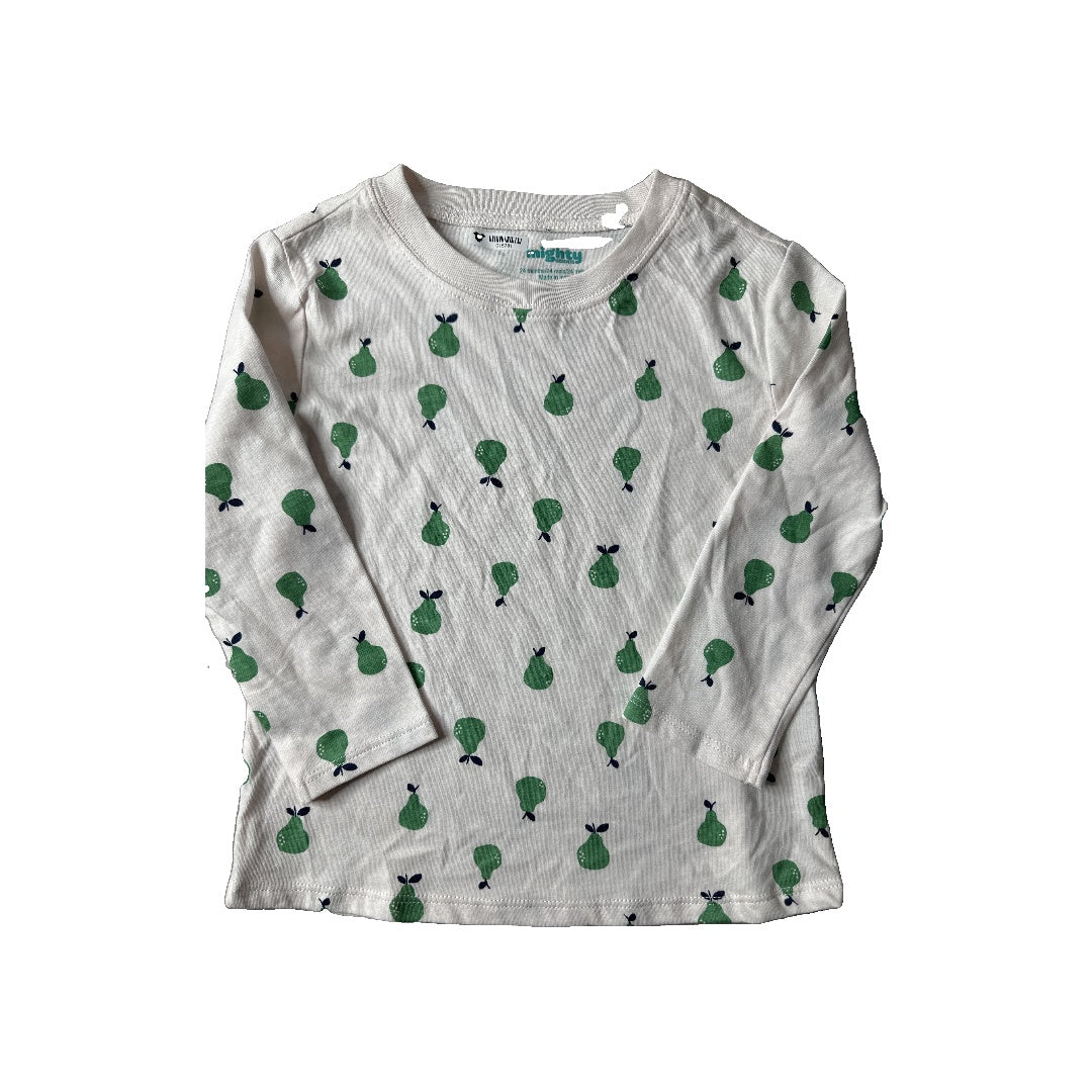 Mighty Unisex White | light green Long Sleeve T-Shirt Size: 18-24 months White | light green