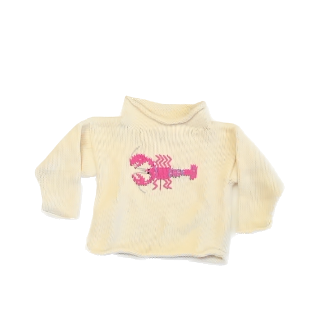 The Red Wagon Girls White | Lobster Sweater Size: 18 Months White | Lobster