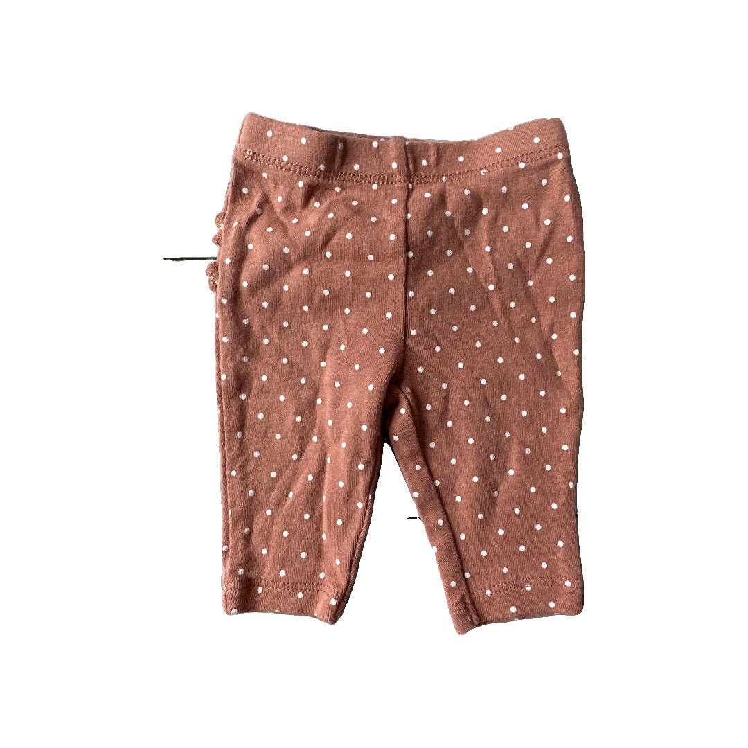 Carters Girls White | Mauve Pants Size: Newborn White | Mauve