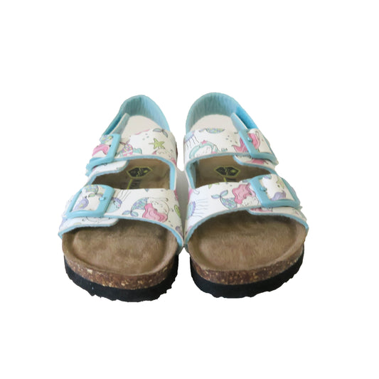 Khombu Girls White Mermaids Sandals Size: 6 Toddler White Mermaids