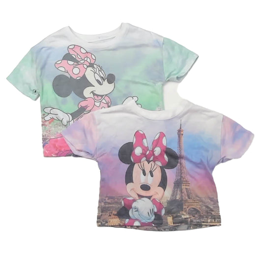 Disney Girls White Mickey T-Shirt Size: 3T White Mickey